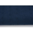 100% cotton, double gauze embroidered B, navy