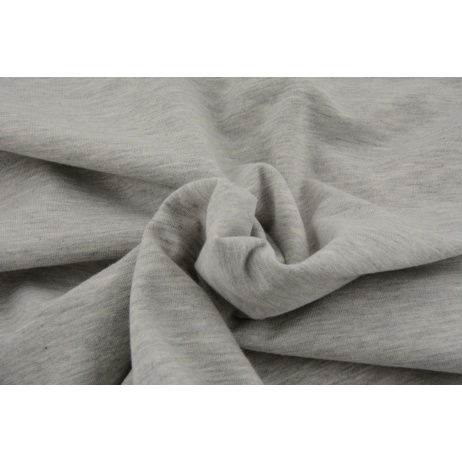 Looped knitwear plain light gray