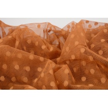 Soft tulle with dots, copper