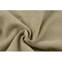 Double gauze 100% cotton plain medium beige