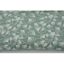 Double gauze 100% cotton maidenhair tree, ginkgo, green