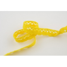 Cotton lace 15mm, yellow (wave)