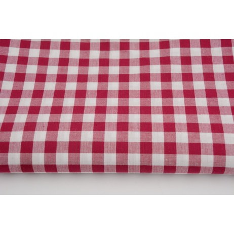 Cotton 100% double-sided vichy check 1cm, cherry colour