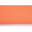 Cotton 100% white polka dots 2mm on an orange background