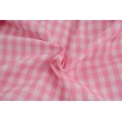 Cotton 100% double-sided, vichy check, pink, 1cm