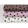 Double gauze 100% cotton draw dots on a heather background