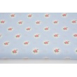 Cotton 100% small roses on a blue background, poplin M