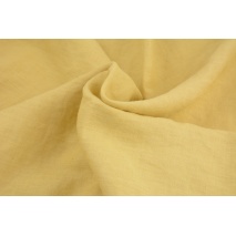 100% plain linen in a light mustard color, softened 155g/m2