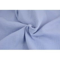 Double gauze 100% cotton plain blue lavender