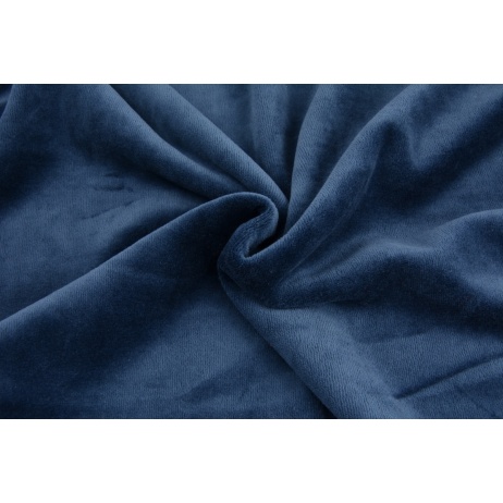 Knitwear velour, navy blue