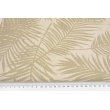 Decorative fabric, olive palm leaves on a linen background187g/m2