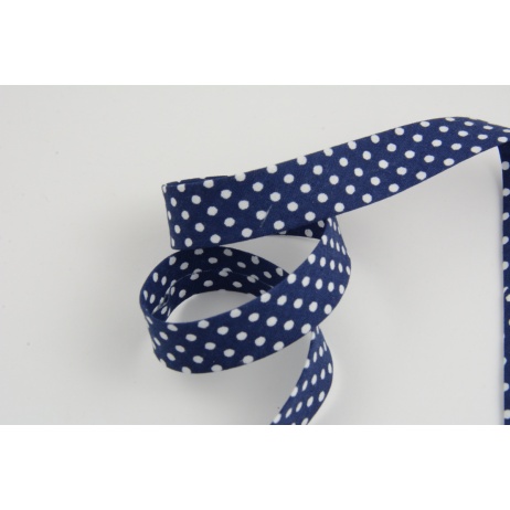 Cotton bias binding navy blue dotted Cotton bias binding navy blue dotted