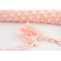 Pom pom ribbon with braid, candy pink