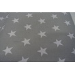 Cotton 100% stars 20mm on a light gray background II quality