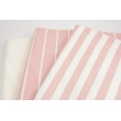 Rib knit fabric dusty pink stripes 17mm/17mm