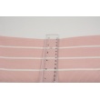 Rib knit fabric, dusty pink stripes 4mm/28mm