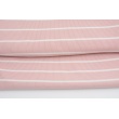 Rib knit fabric, dusty pink stripes 4mm/28mm