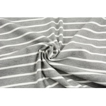 Rib knit fabric, gray melange 4mm/18mm