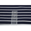 Rib knit fabric, navy stripes 4mm/18mm