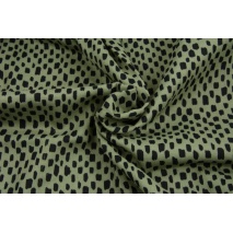 Double gauze 100% cotton thick lines on a dark green background