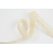 Cotton lace 15mm, light beige (wave)