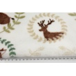 Printed flannel fleece, deer, bears on a white background