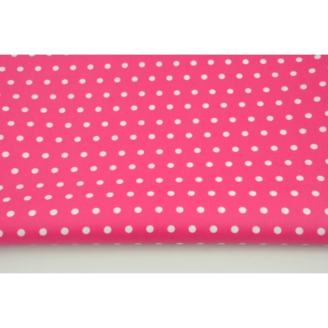 Cotton laminated 7mm dots on a fuchsia background II quality