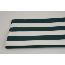 Cotton 100%, poplin, green stripes 2,5cm