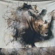 Single jersey, panel, nosorożec