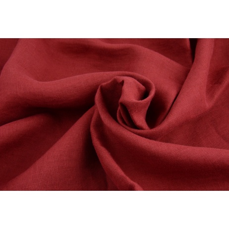 100%  linen, red softened 155g/m2