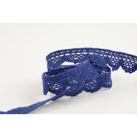 Cotton lace 15mm navy blue