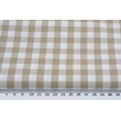 Cotton 100% double-sided chilly beige vichy check 1cm