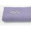 100% cotton, double gauze embroidered, dark lavender