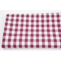 Cotton 100% double-sided burgundy vichy check 1cm