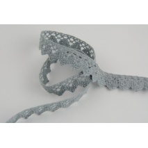 Cotton lace 15mm in a gray color