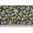 Cotton 100%, exotic vacation, bottle green GOTS