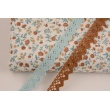 Cotton lace 15mm in a turquoise blue colour