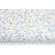 Cotton 100% mint-yellow pebbles on a white background