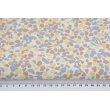 Cotton 100% brown-yellow pebbles on a creamy background