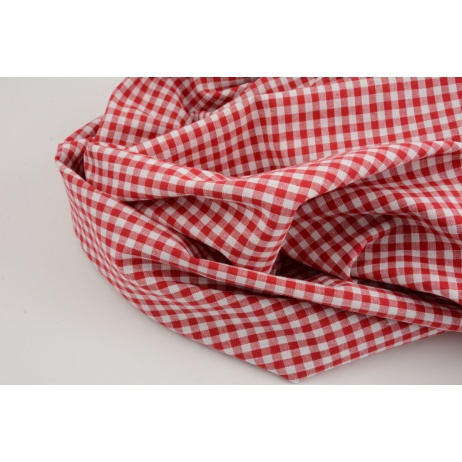 Cotton 100% double-sided red vichy check 5mm