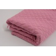 Quilted double gauze 100% cotton golden mini dots on a lipstick pink background