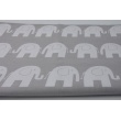 Cotton 100% white elephants on a gray background