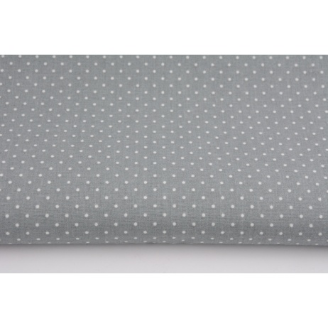 Cotton 100% dots 1,5mm on a gray background