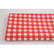 Cotton printed check 1cm, red