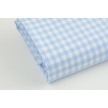 Cotton 100% double-sided light blue vichy check 5mm