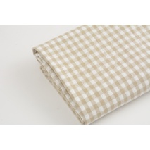 Cotton 100% double-sided beige vichy check 5mm