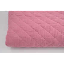 Quilted double gauze 100% cotton, lipstick pink/light pink