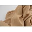 Cotton 100%, muslin fabric with texture, toffee