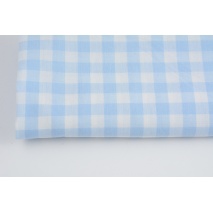Cotton 100% double-sided vichy check 1cm, light blue