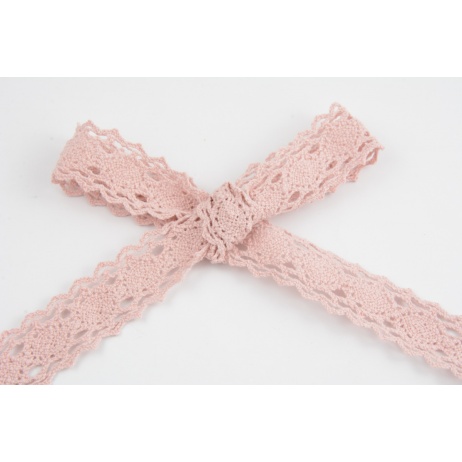 Cotton lace 23mm, dirty pink